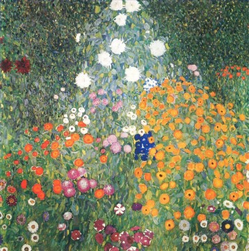 印象派の花 Painting - フラワー ガーデン グスタフ クリムト